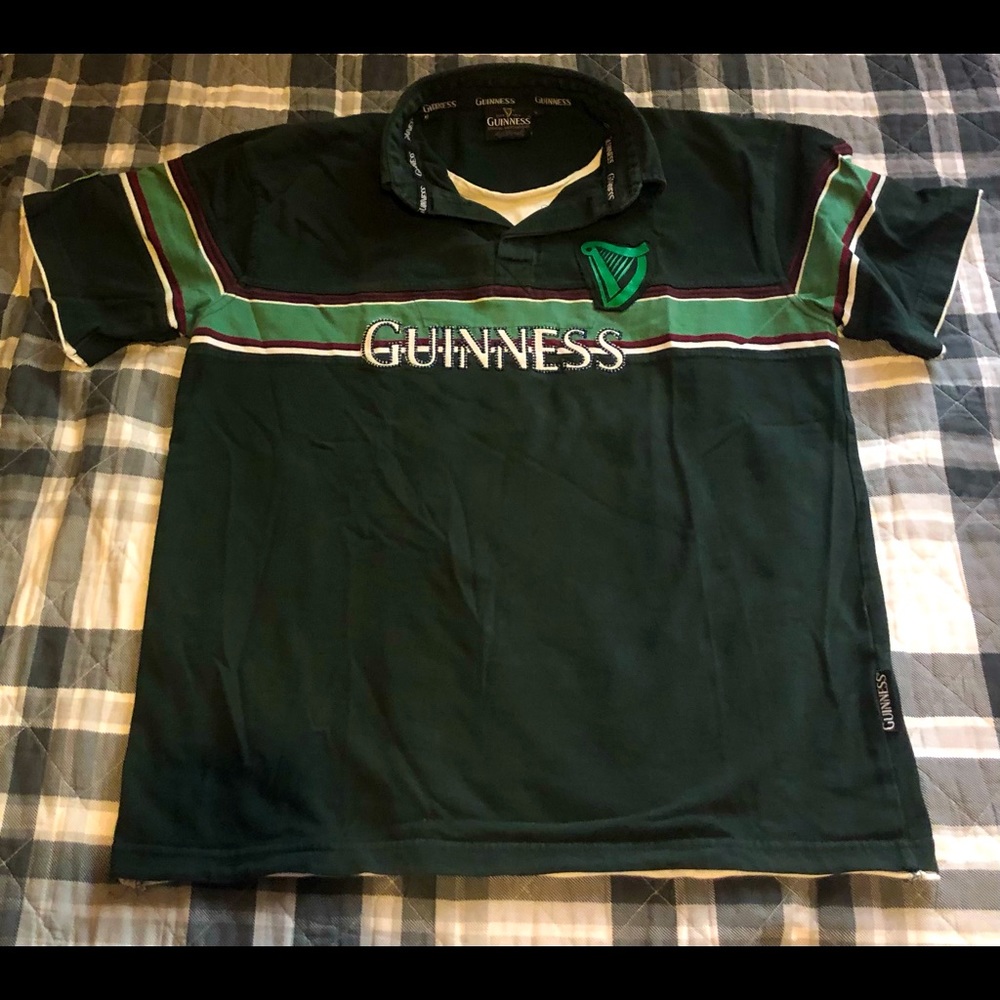 Vintage Guinness shirtsleeve Mens button-up with undershirt